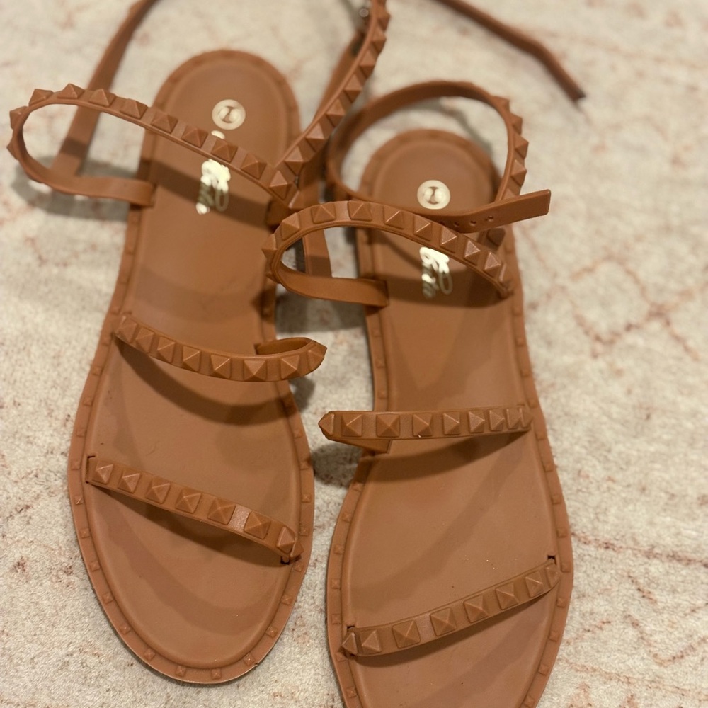 Studded Tan Sandals
